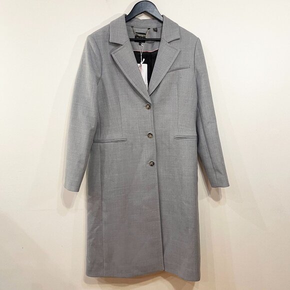 New Ted Baker Faedra Wool Blend Tailored Coat Gray sz 5, 12, L $595 - Picture 4 of 10